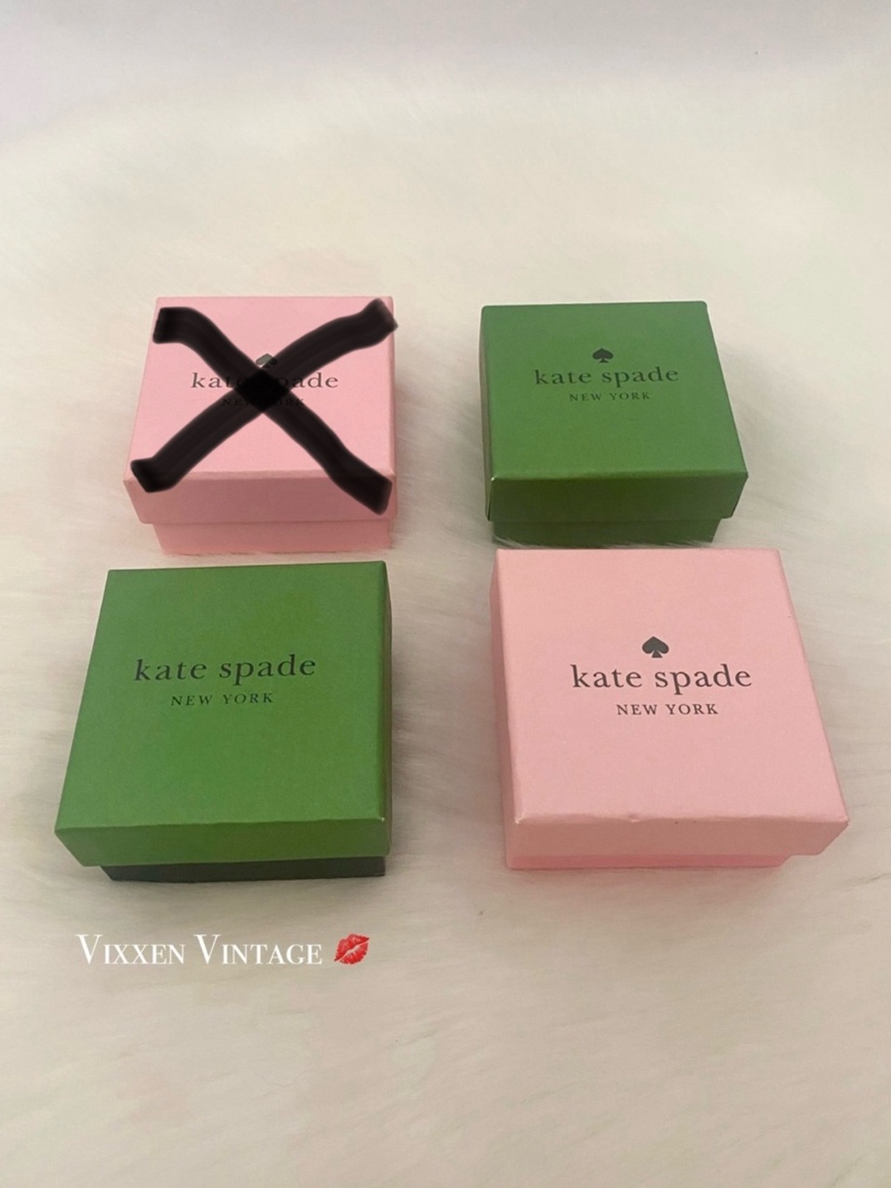 KATE SPADE SMALL PAPER GIFT BOX IN PINK, GREEN & GREEN/BLACK (PRICED SEPARATELY)